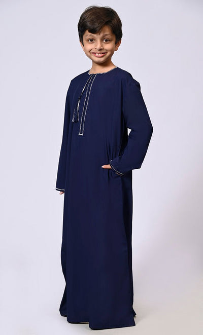 Sophisticated Navy Boy's Thobe