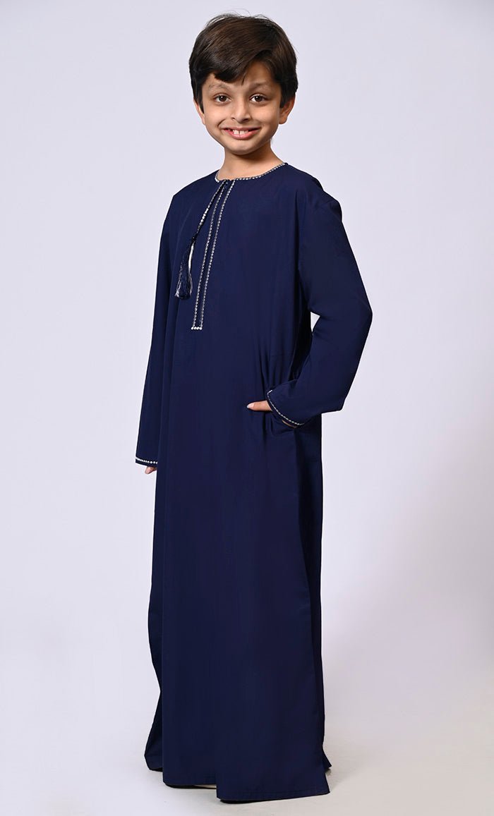 Sophisticated Navy Boy's Thobe