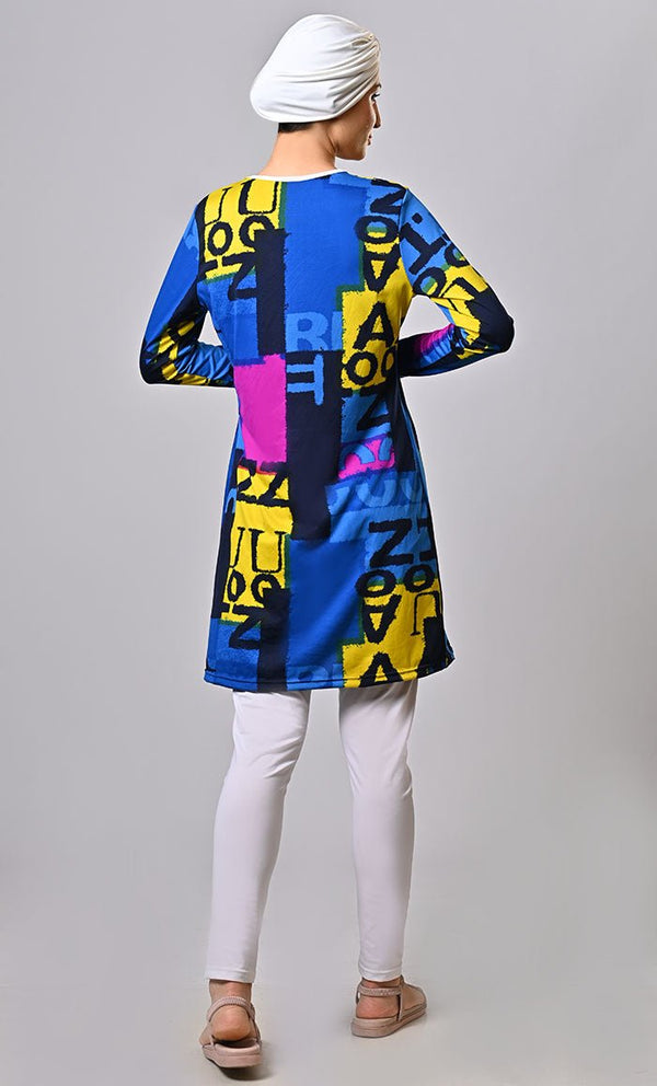 Splashyblue Modest Printed Swim Wear (3Pc Set) - EastEssence.com