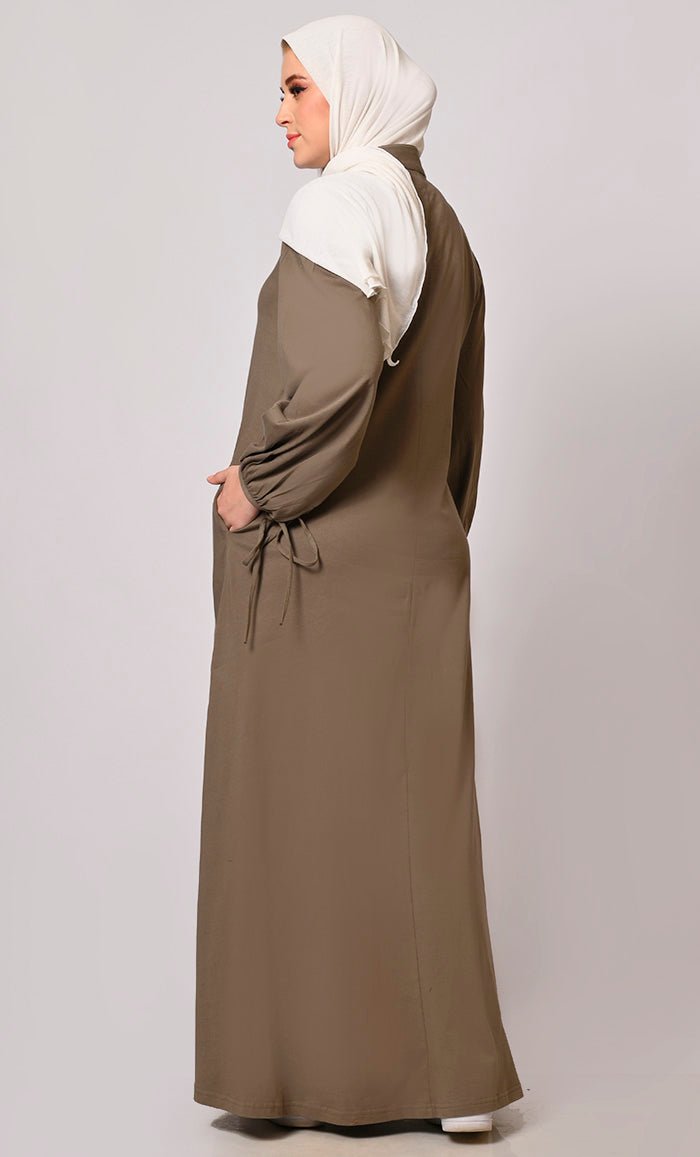 Stylish Dark Grey Abaya