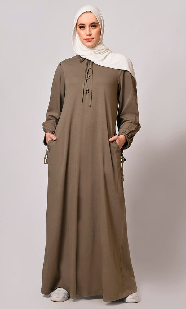 Stylish Dark Grey Abaya