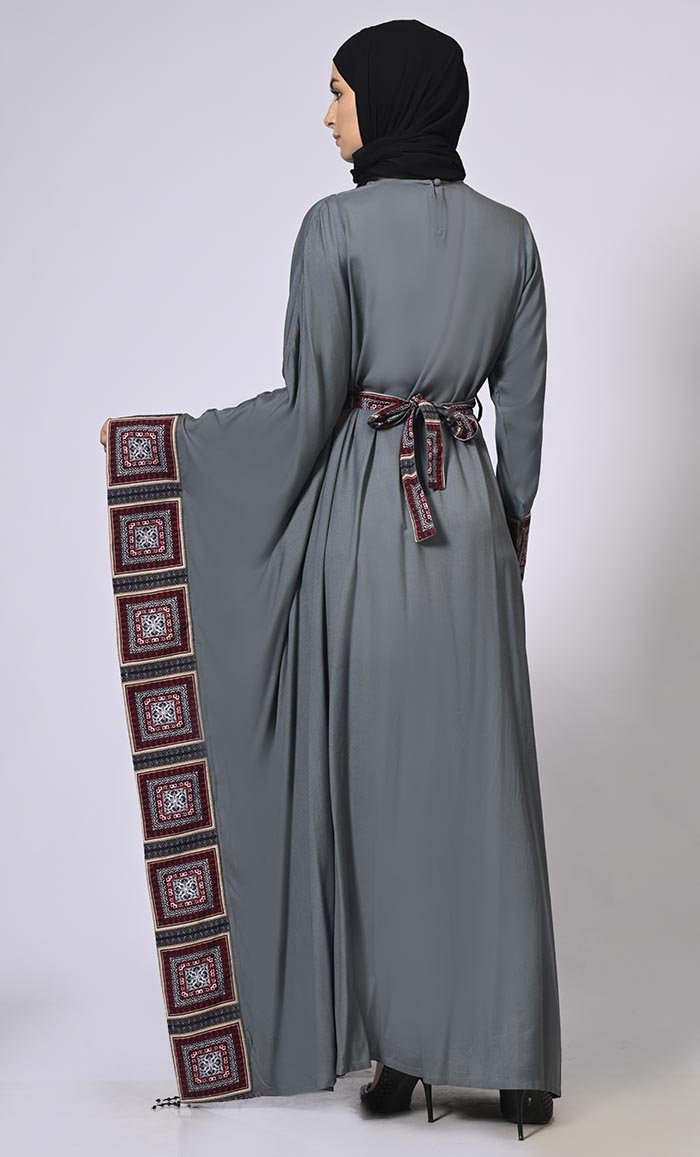 Stylish Semi Grey Kaftan