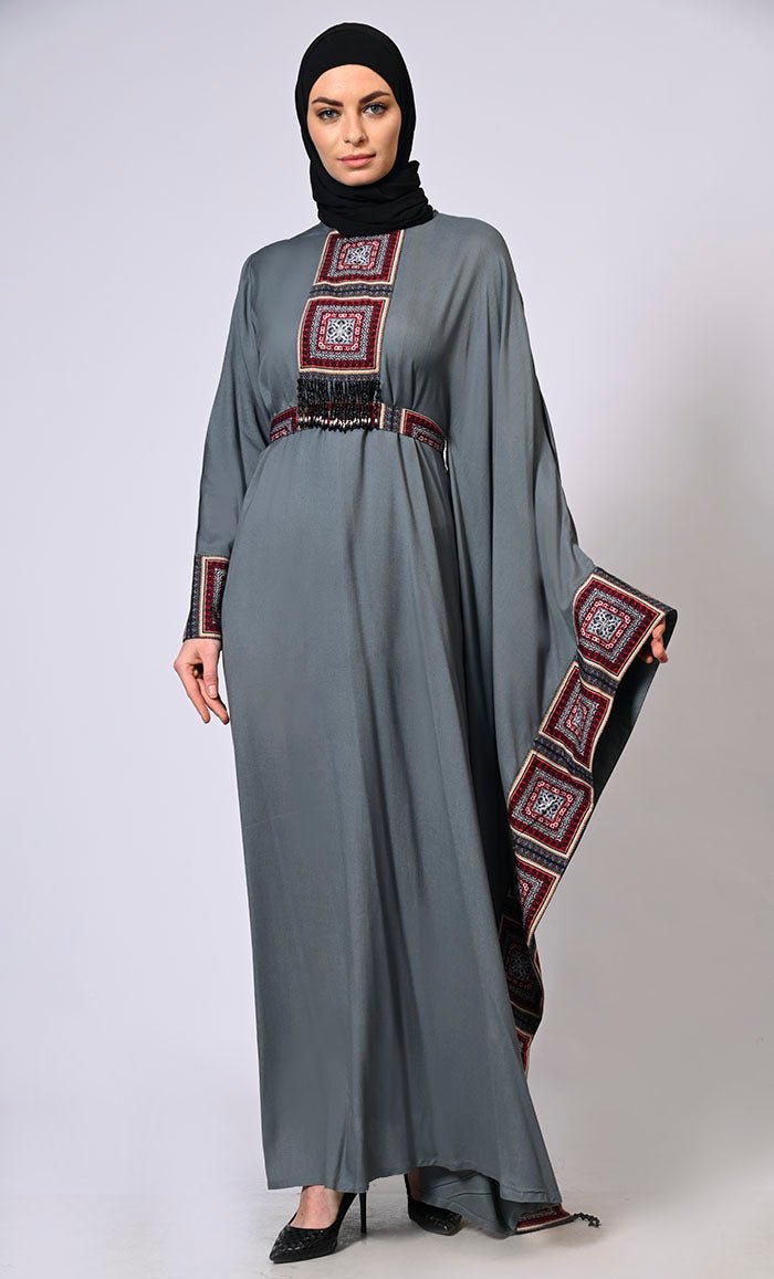 Stylish Semi Grey Kaftan