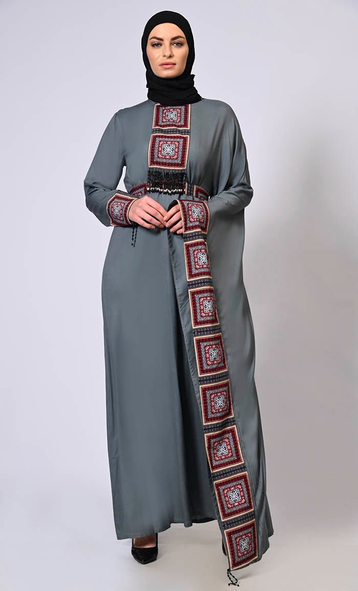 Stylish Semi Grey Kaftan