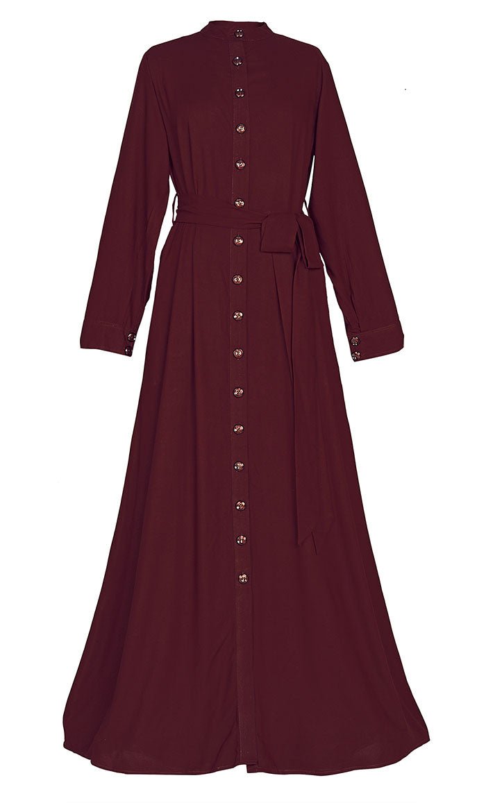 Stylish Soft Rayon Button Down Abaya - EastEssence.com