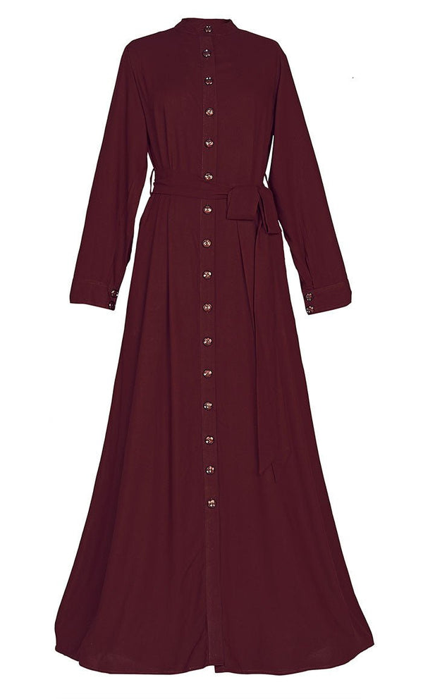 Stylish Soft Rayon Button Down Abaya - EastEssence.com