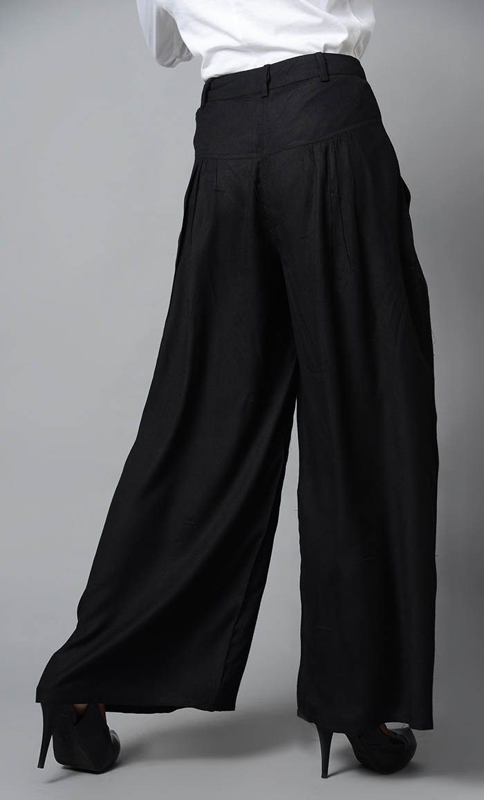 Super Comfy Buttoned Parallel Pant-Black - EastEssence.com