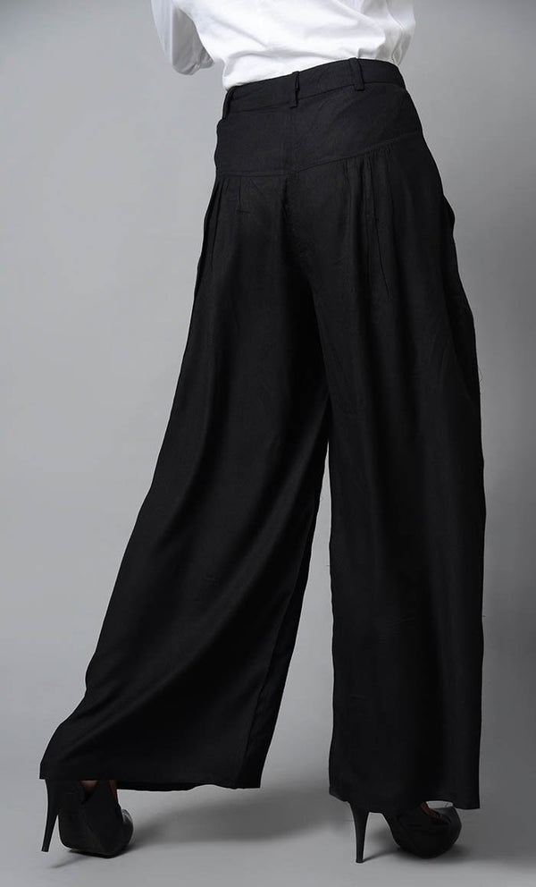 Super Comfy Buttoned Parallel Pant-Black - EastEssence.com