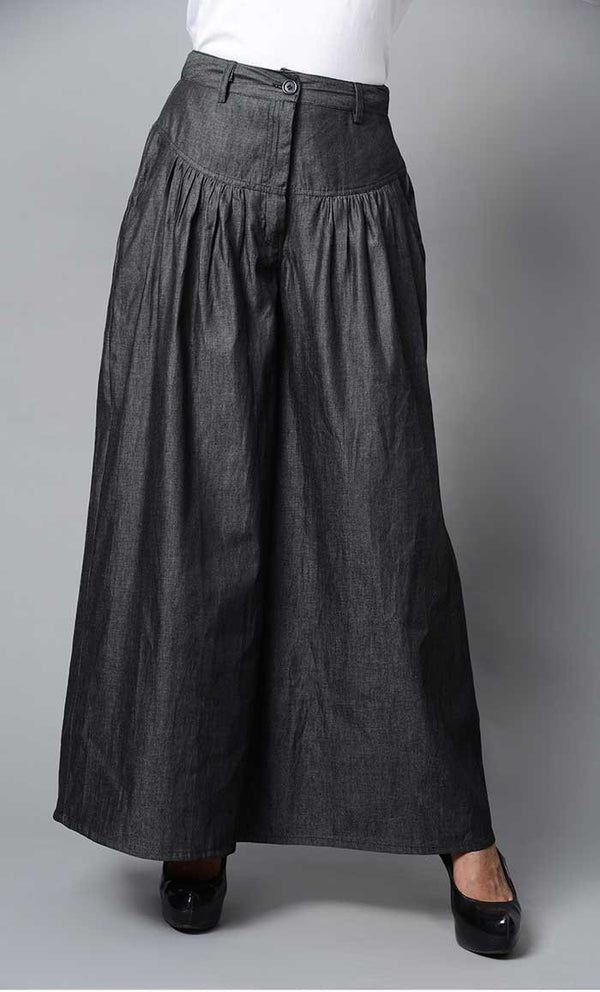 Super Comfy Buttoned Parallel Pant-Charcoal - EastEssence.com