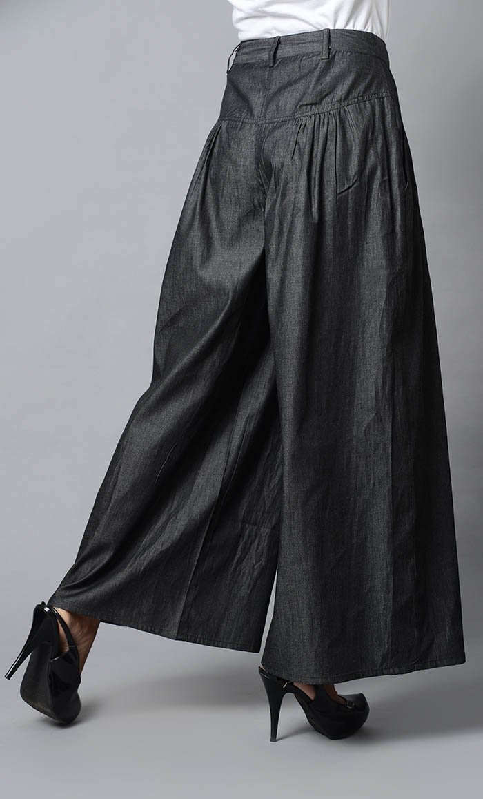 Super Comfy Buttoned Parallel Pant-Charcoal - EastEssence.com