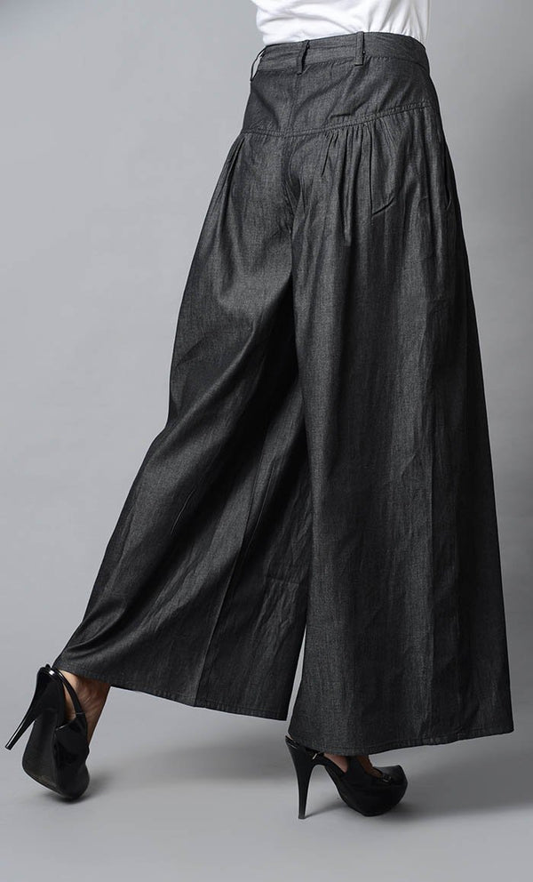Super Comfy Buttoned Parallel Pant-Charcoal - EastEssence.com