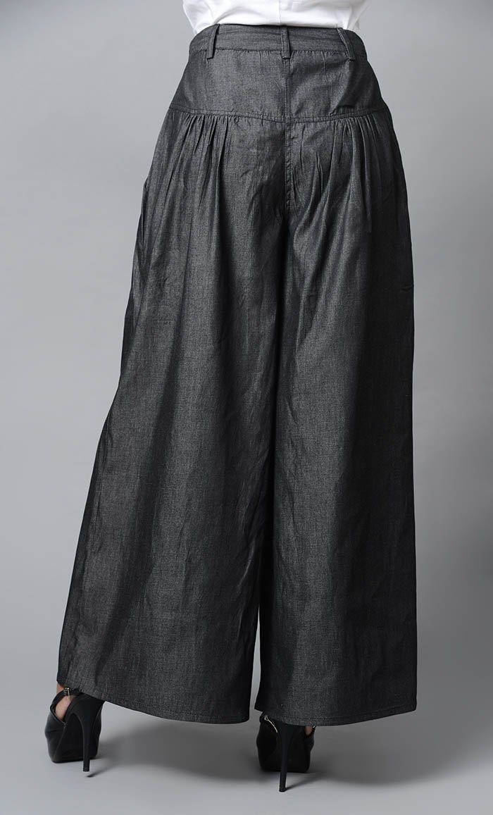 Super Comfy Buttoned Parallel Pant-Charcoal - EastEssence.com