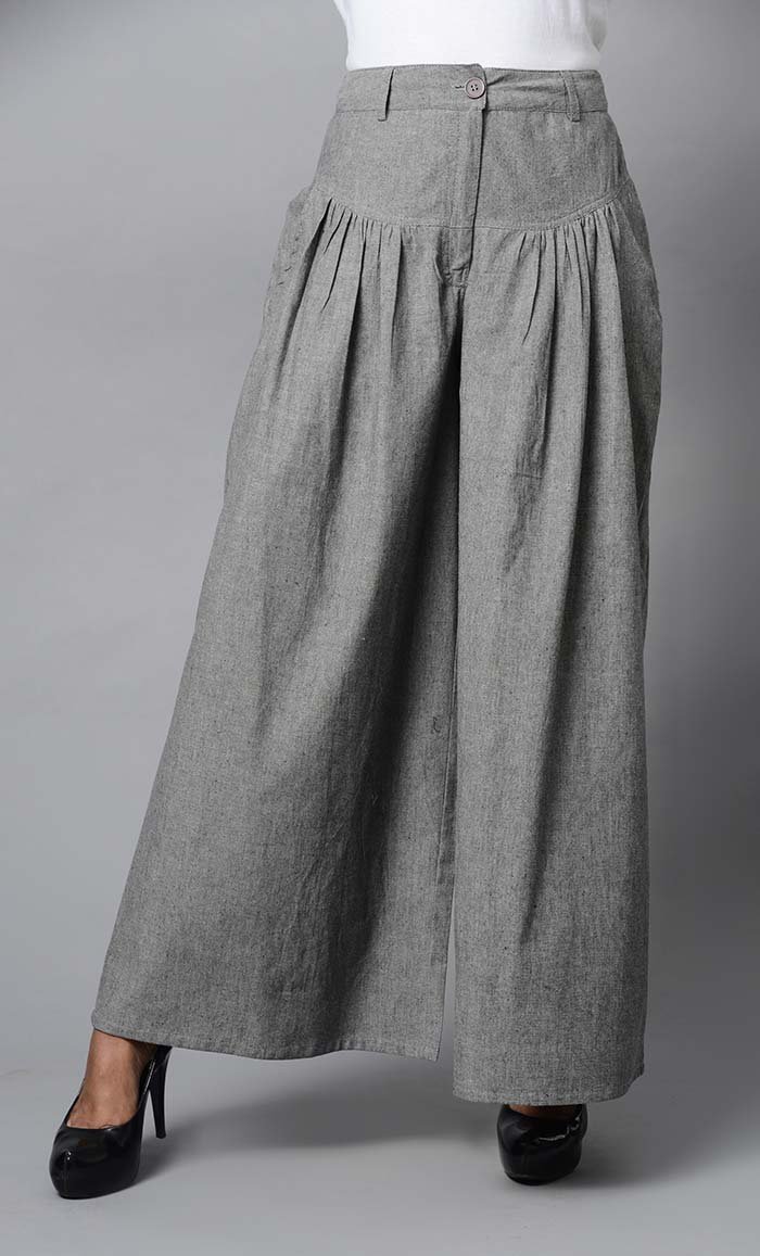 Super Comfy Buttoned Parallel Pant-Gray - EastEssence.com