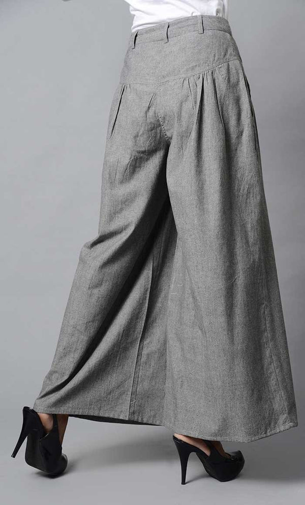 Super Comfy Buttoned Parallel Pant-Gray - EastEssence.com