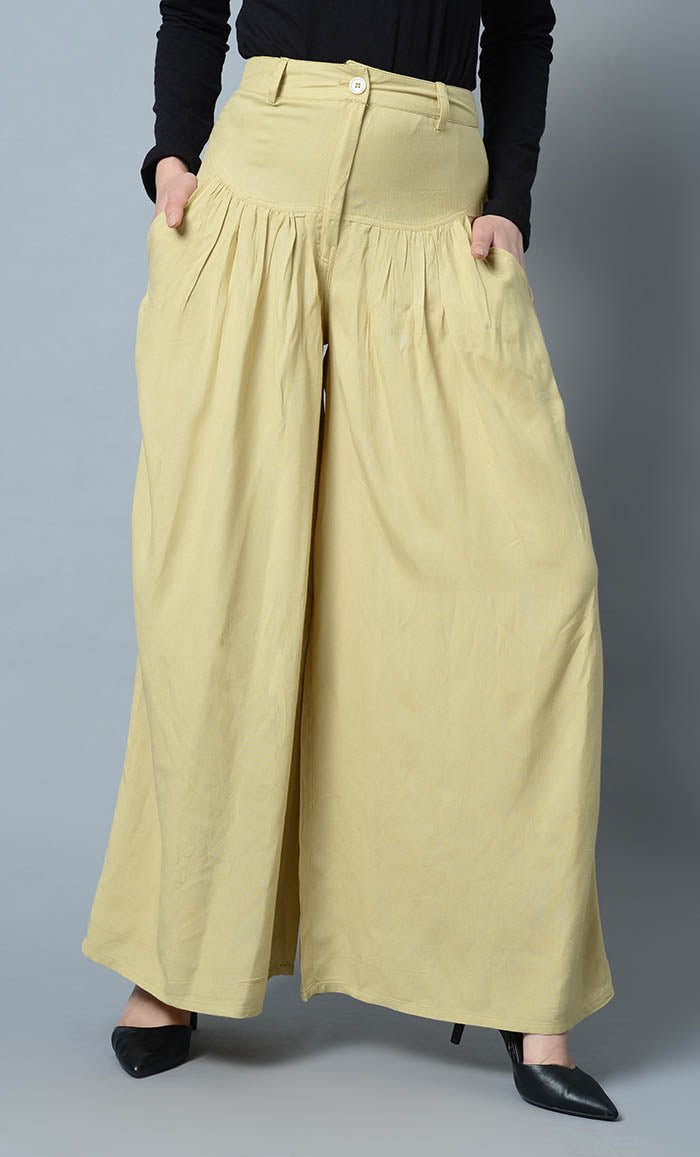 Super Comfy Buttoned Parallel Pant - Ivory - EastEssence.com