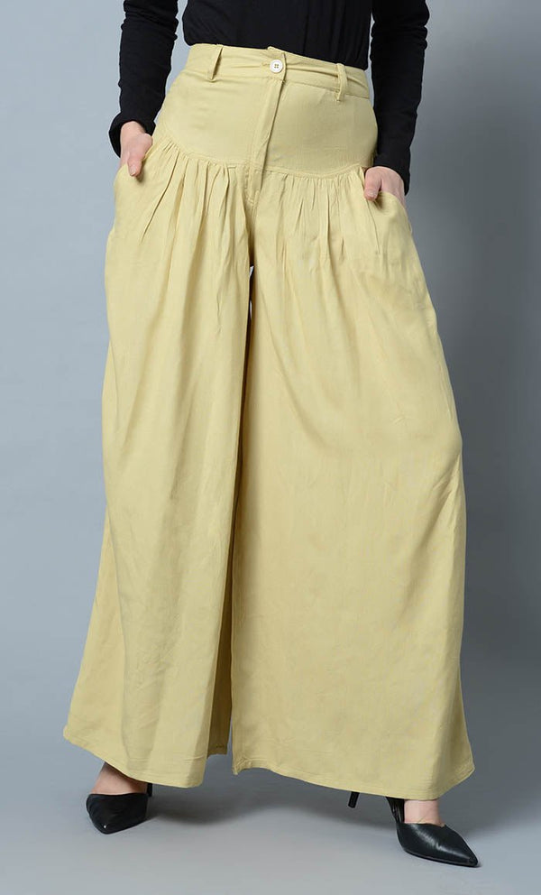 Super Comfy Buttoned Parallel Pant - Ivory - EastEssence.com