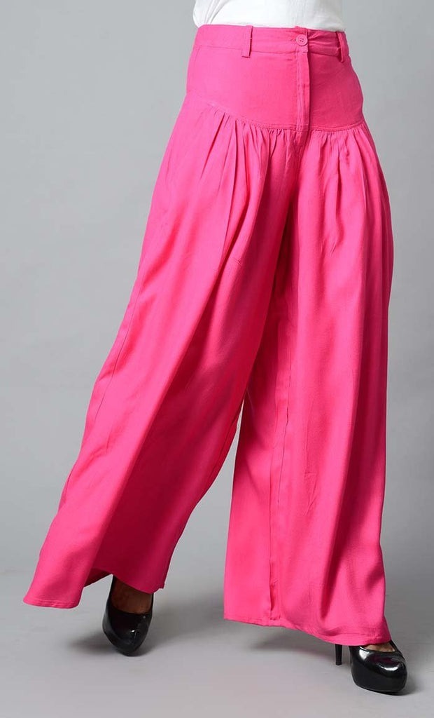 Super Comfy Buttoned Parallel Pant-Pink - EastEssence.com