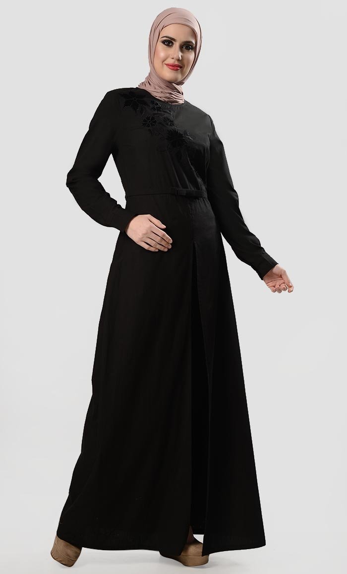 The Classy Embroidered Jumpsuit-Black - EastEssence.com