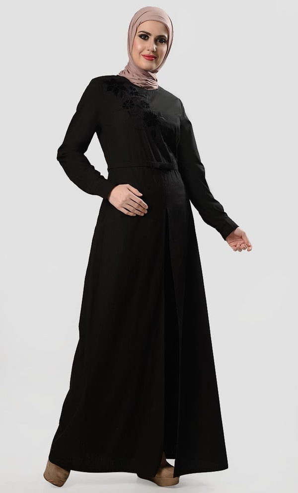 The Classy Embroidered Jumpsuit-Black - EastEssence.com