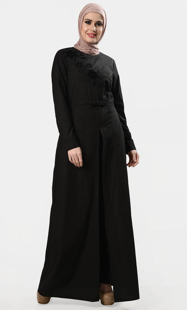 The Classy Embroidered Jumpsuit-Black - EastEssence.com