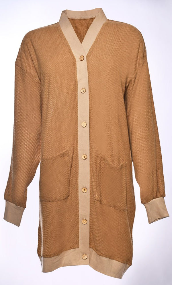 Tonal Tranquility: Cardigans with Subtle Color Pops - EastEssence.com