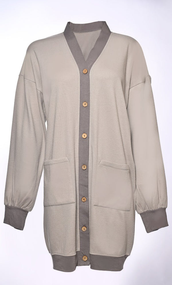 Tonal Tranquility: Cardigans with Subtle Color Pops - EastEssence.com