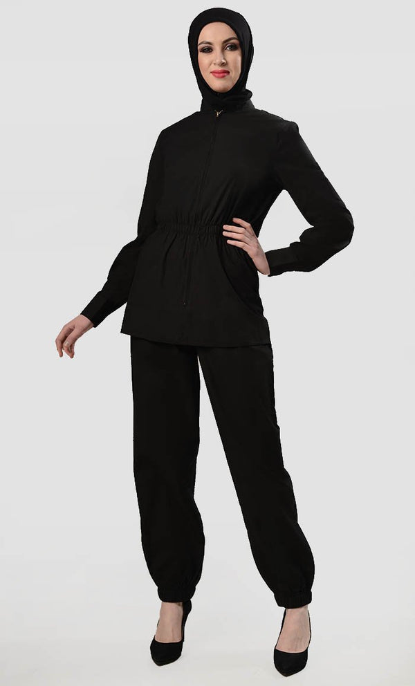 Trendy Peplum Work Jumpsuit - EastEssence.com