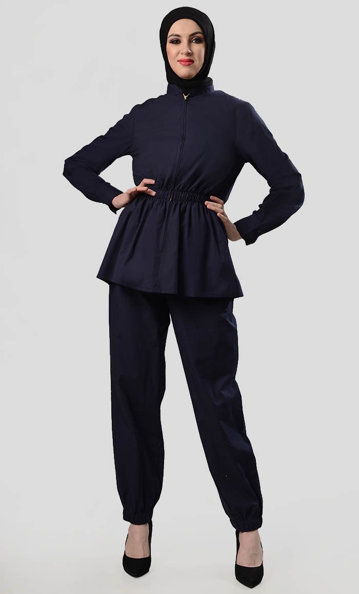 Trendy Peplum Work Jumpsuit - EastEssence.com