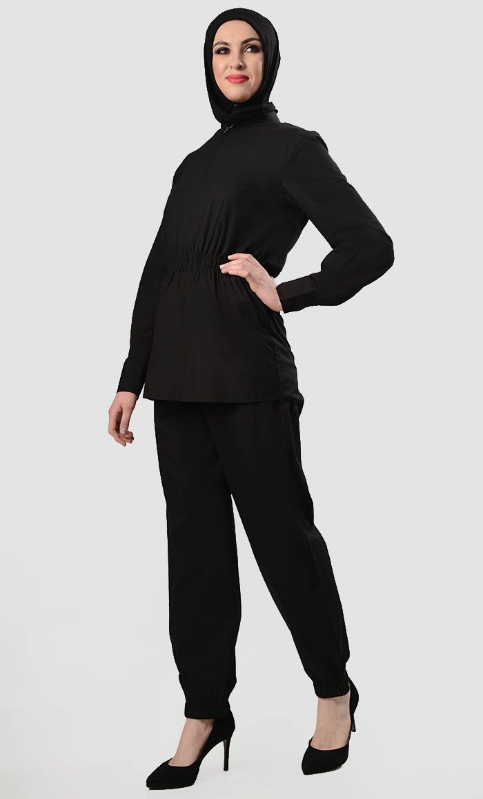 Trendy Peplum Work Jumpsuit - EastEssence.com