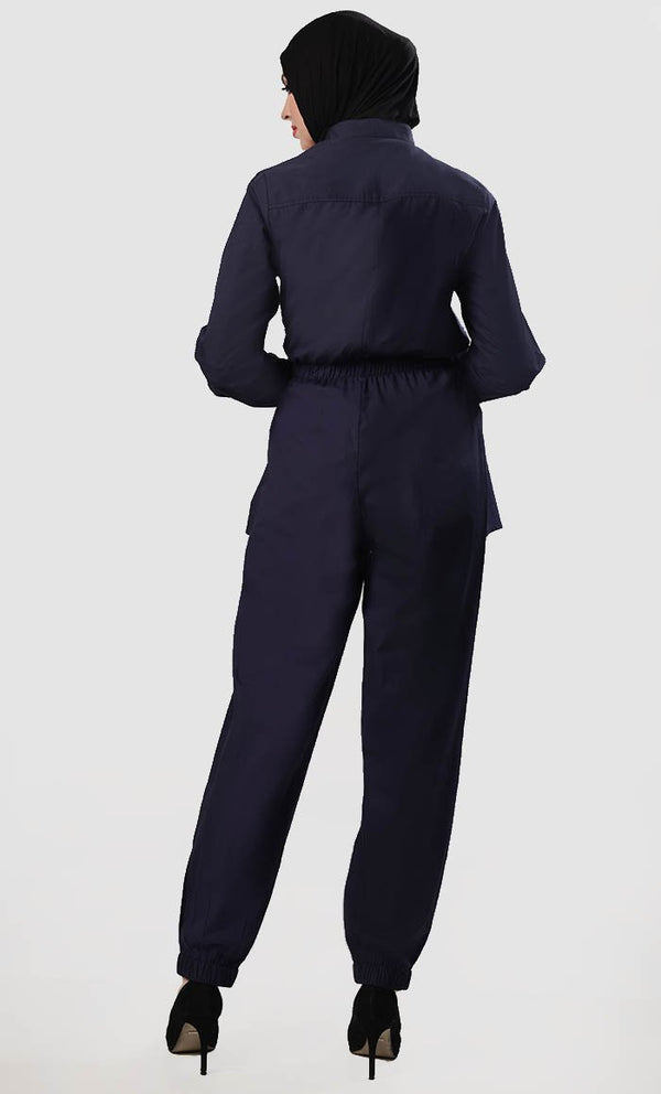 Trendy Peplum Work Jumpsuit - EastEssence.com