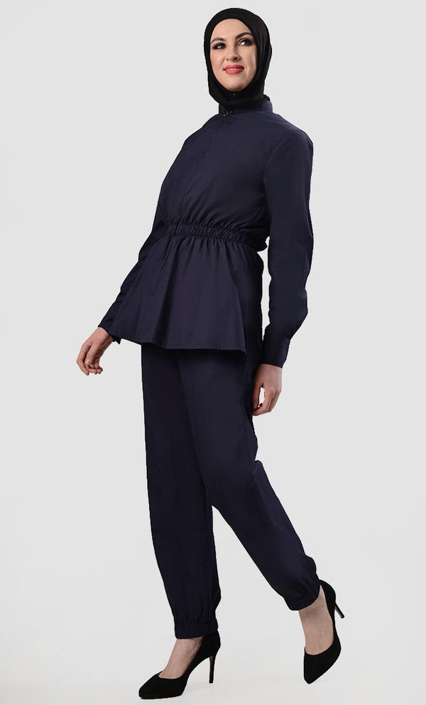 Trendy Peplum Work Jumpsuit - EastEssence.com