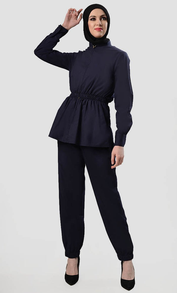 Trendy Peplum Work Jumpsuit - EastEssence.com