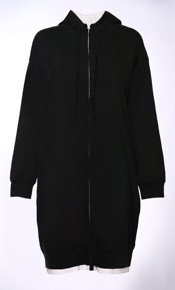 Black Reversible Hoodie