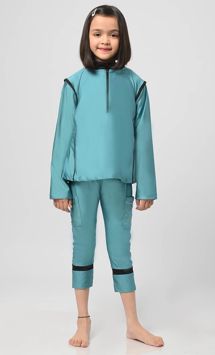 UV Rays Protected Girl's Swimsuit - 2Pc Set - EastEssence.com