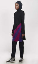 UV Resistant Black Multi Paneled 3Pc Swimwear Burkini - EastEssence.com