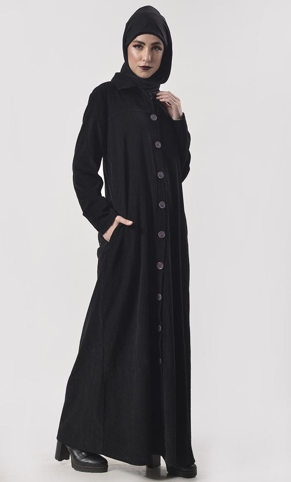 Warm Corduroy Button Down Jacket - EastEssence.com