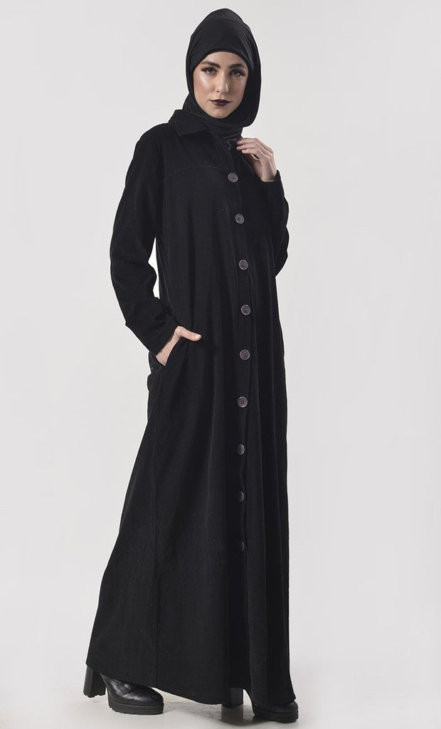 Warm Corduroy Button Down Jacket - EastEssence.com