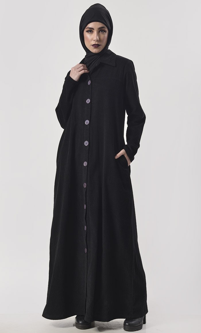 Warm Corduroy Button Down Jacket - EastEssence.com