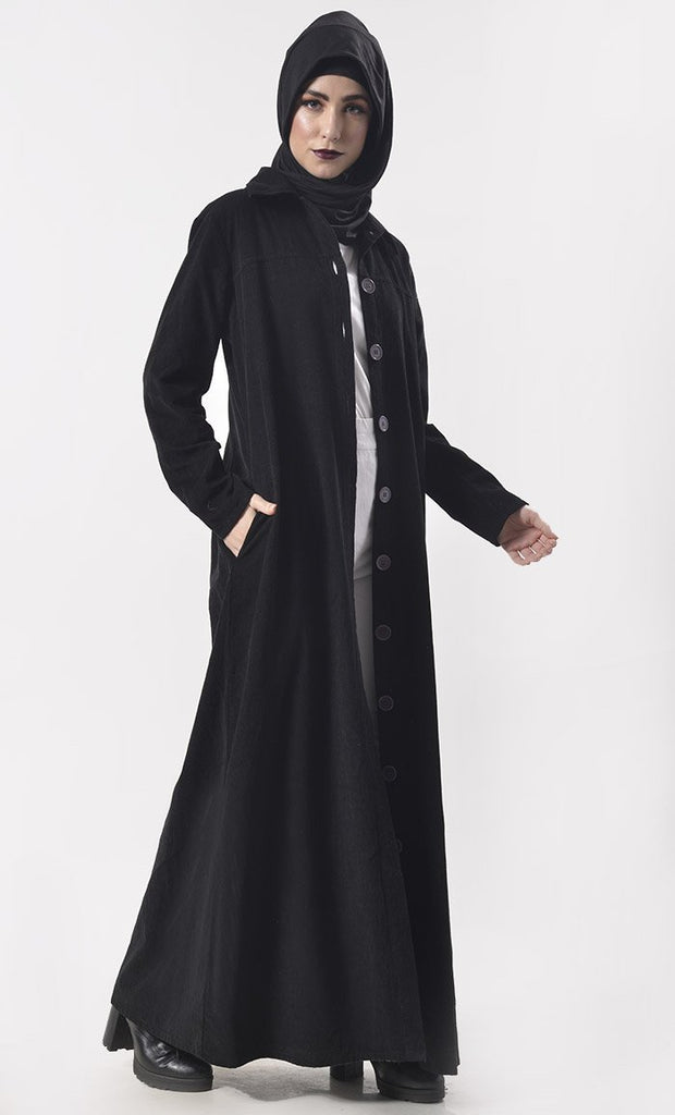 Warm Corduroy Button Down Jacket - EastEssence.com