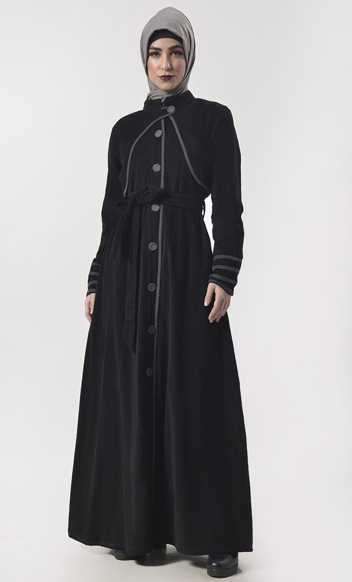 Warm Winter Corduroy Full Length Jacket - EastEssence.com