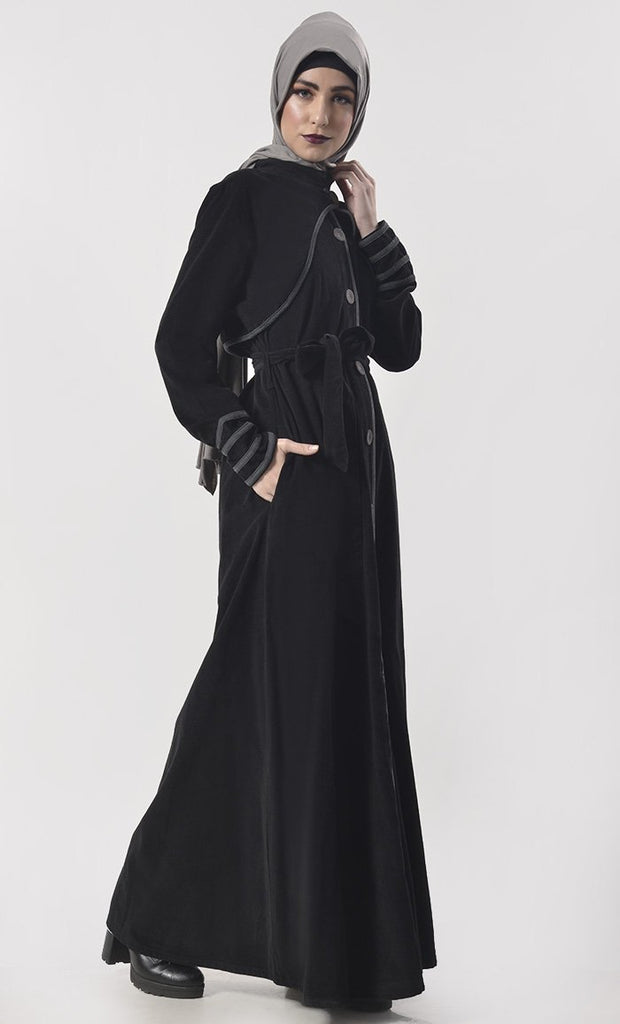 Warm Winter Corduroy Full Length Jacket - EastEssence.com