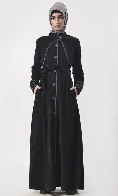 Warm Winter Corduroy Full Length Jacket - EastEssence.com