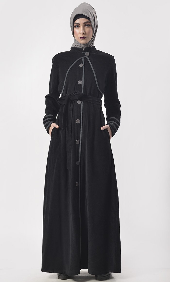 Warm Winter Corduroy Full Length Jacket - EastEssence.com