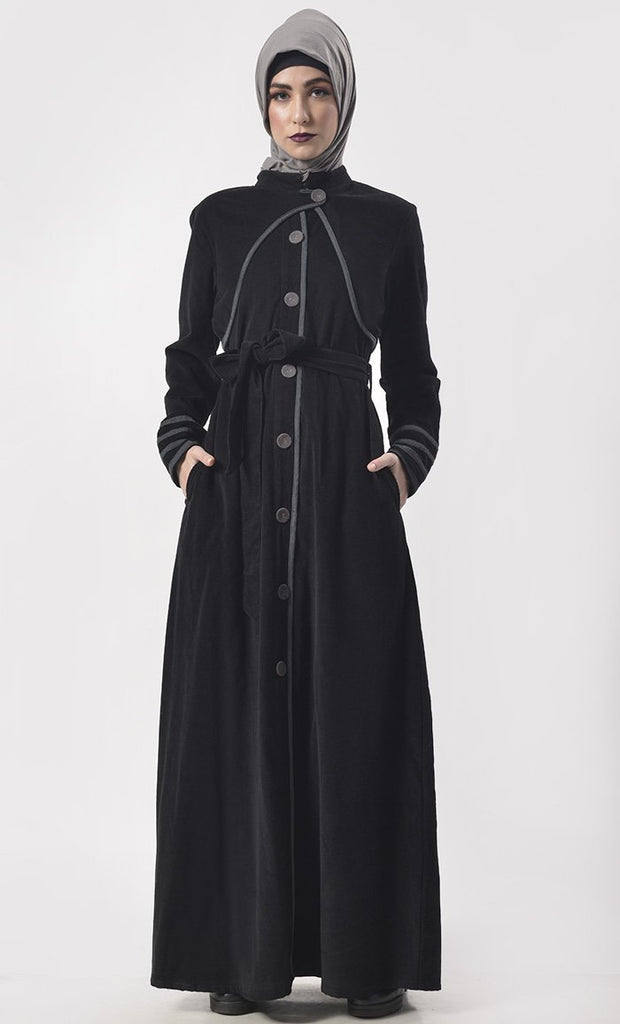 Warm Winter Corduroy Full Length Jacket - EastEssence.com