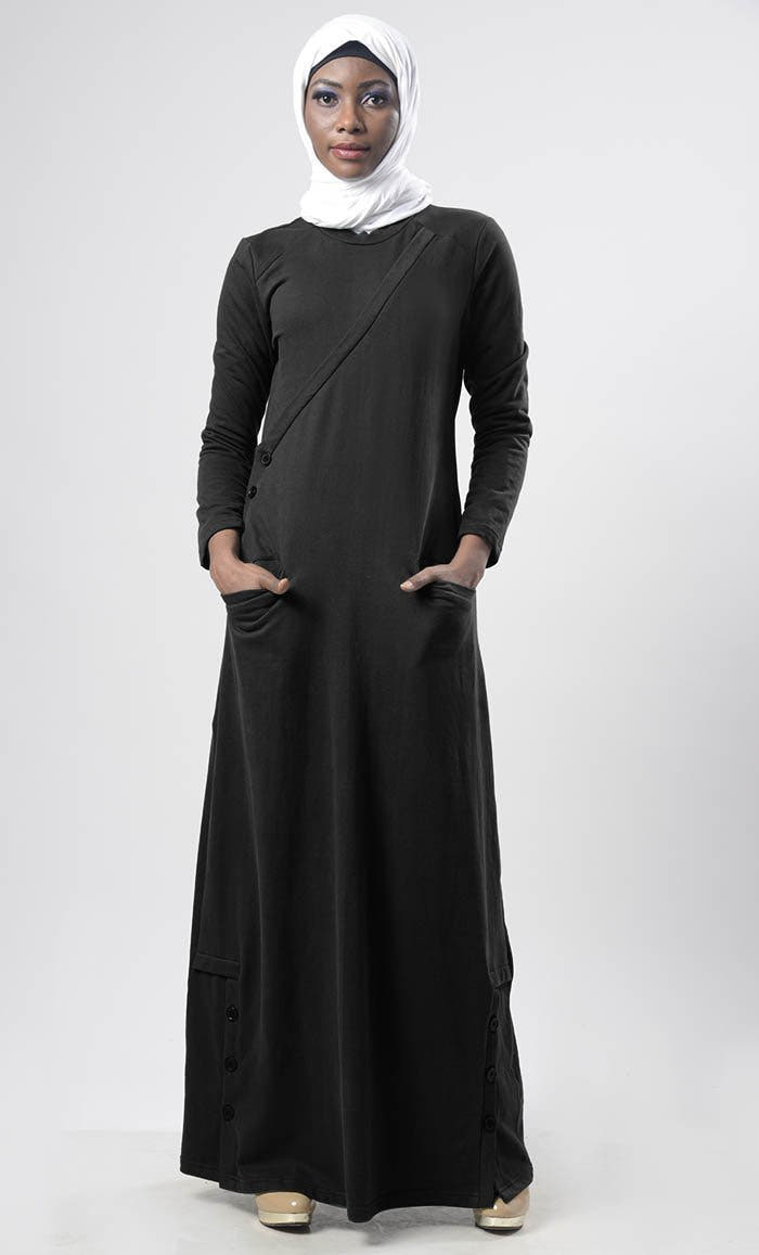 Abaya en polaire d'hiver chaude