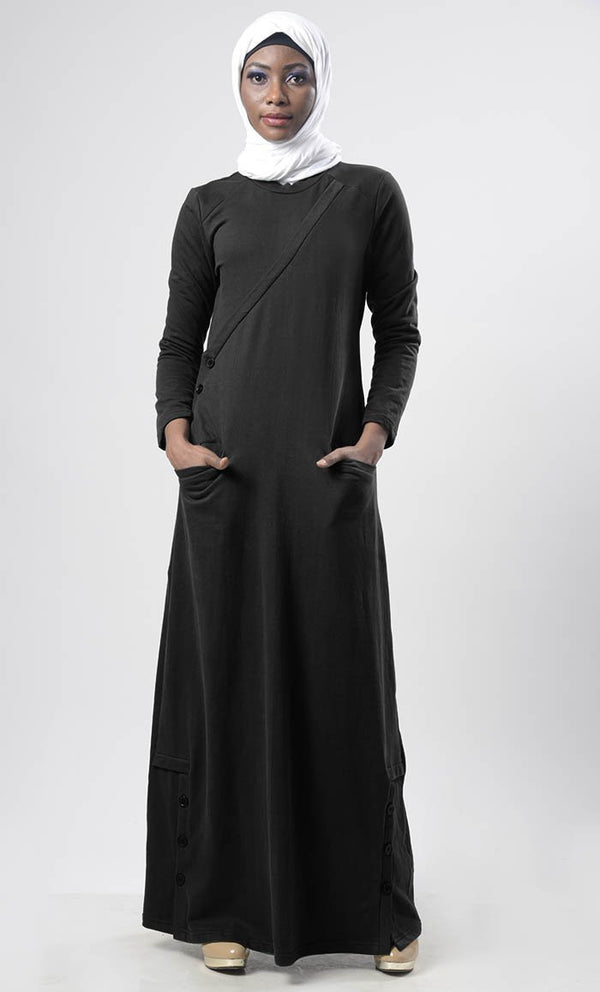 Warm Winter Fleece Abaya - EastEssence.com