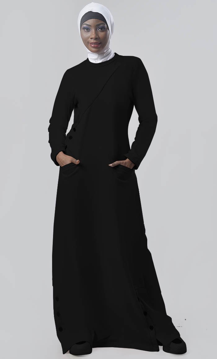 Warm Winter Fleece Abaya - EastEssence.com