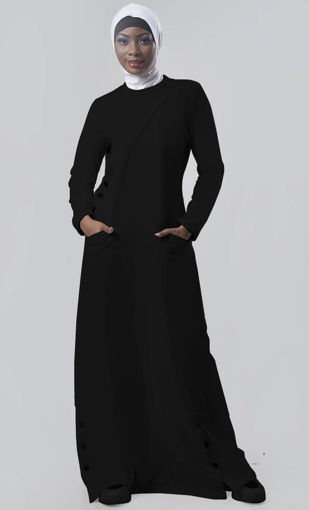 Warm Winter Fleece Abaya - EastEssence.com