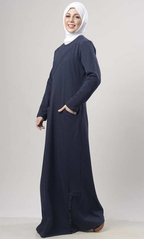 Warm Winter Fleece Abaya - EastEssence.com