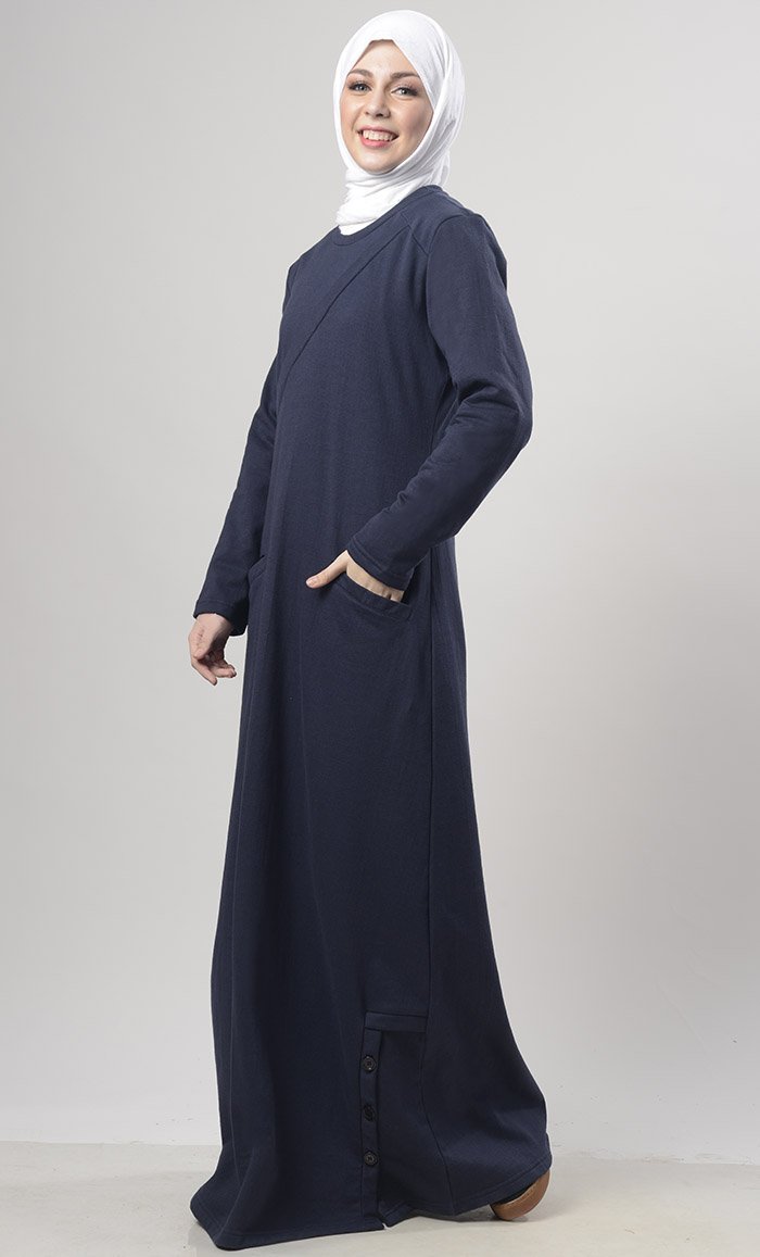 Warm Winter Fleece Abaya - EastEssence.com